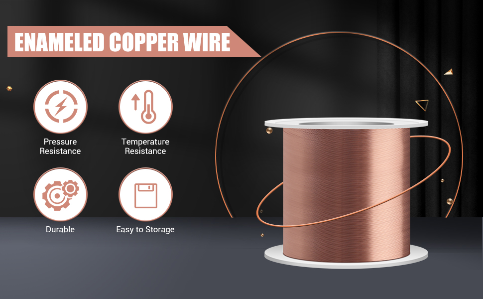 0.1mm×50m Enameled Copper Wire Insulated Winding Wire